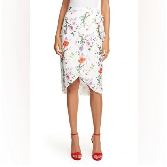 Ted Baker London size 2 Hedgerow Wrap Midi Skirt - Picture 2 of 7
